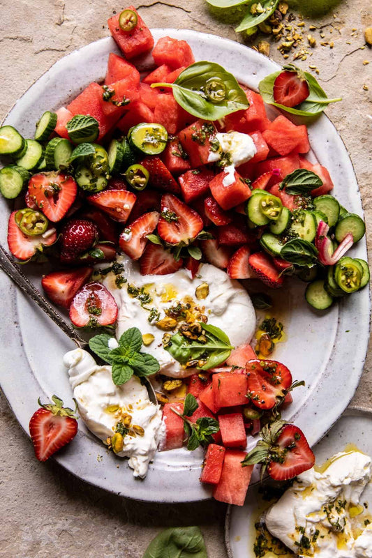 Strawberry Watermelon Burrata Salad